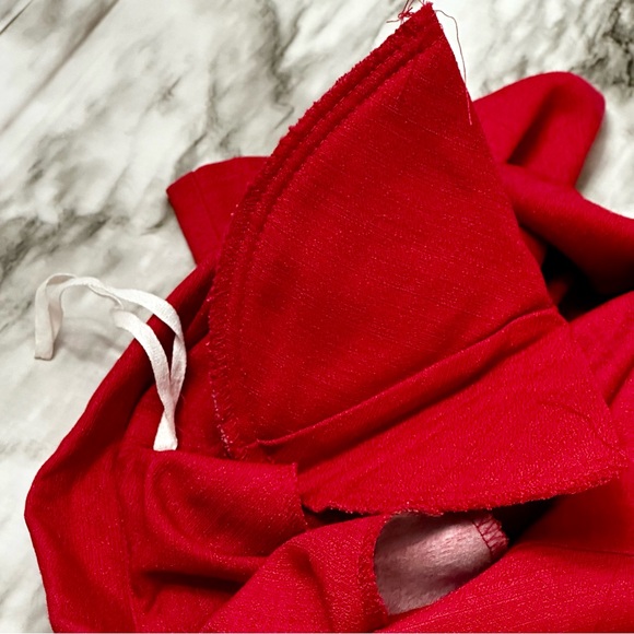 Leslie Fay Red Button Down Peplum Jacket Womens Size 14 80’s Workwear Vintage - Picture 13 of 14